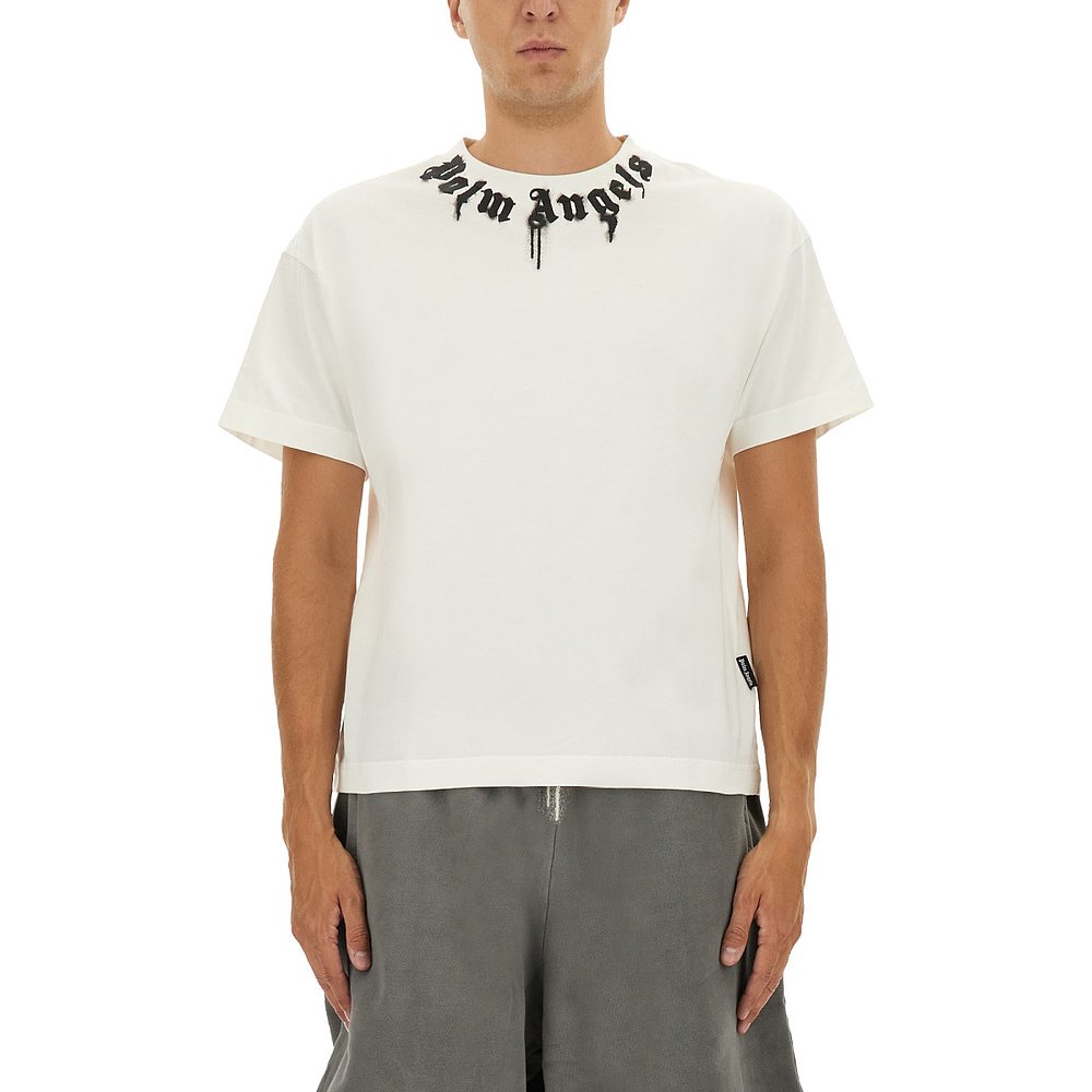 香港直邮PALM ANGELS 男士T恤 PMAA109F25JER0090310 AW2025 - 图2