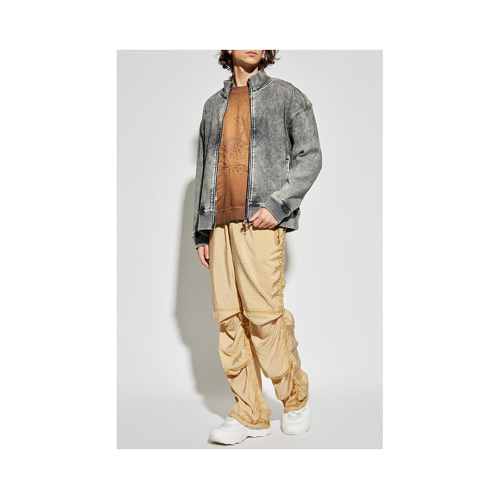 1h可退 DIESEL 男士卫衣 SARONA192890IKBV7FF AW2025 棕色 - 图0