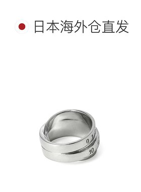 日本直邮MM6 Maison Margiela 956 三重标志数字签名戒指银色女士