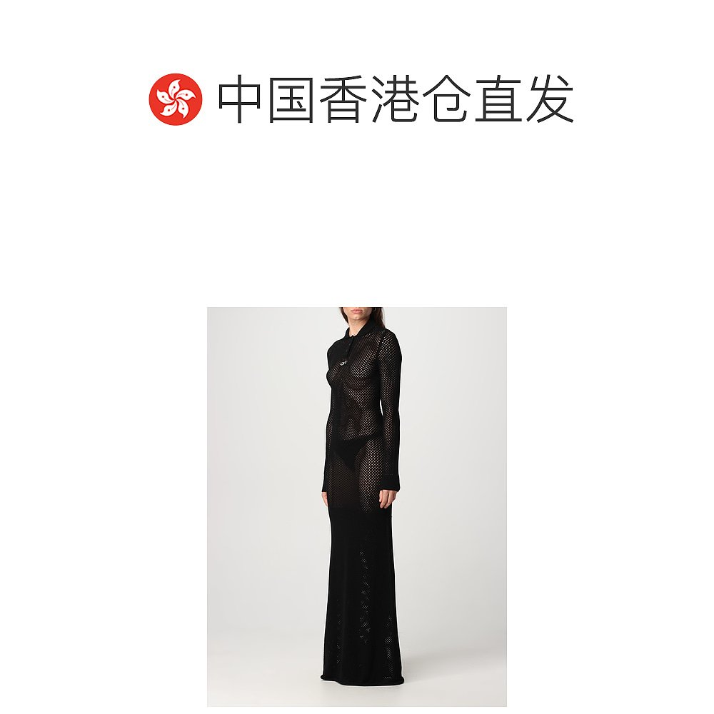 香港直邮潮奢 Off-White 女士女士连衣裙(米白色) - 图1