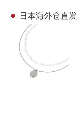 日本直邮BAYFLOW 女士 不锈钢蛇链双层串珠吊坠项链 686386
