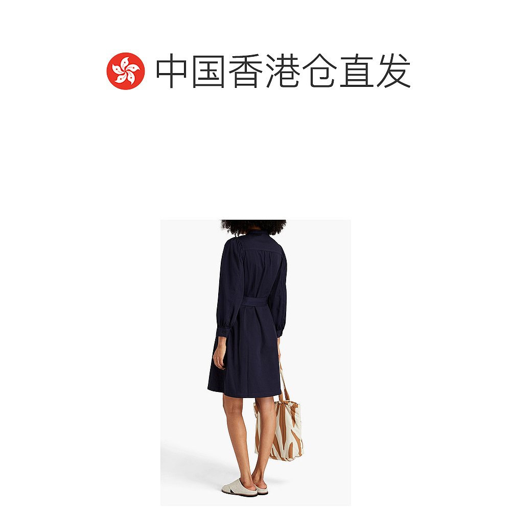 香港直邮潮奢 ALEX MILL 女士Jardin 褶皱棉质斜纹布衬衫式连衣裙 - 图1