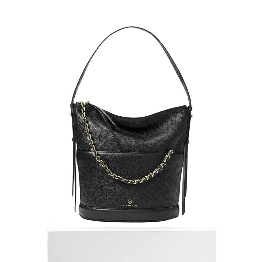 皮革hobo黑单肩包 天猫国际全球探物女士包袋