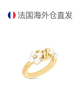 自营1h可退 欧洲直邮LV路易威登 Floragram女士金色金属老花花朵