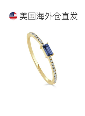 自营sabrina14K Yellow Gold Diamond & Sapphire Ring - yellow