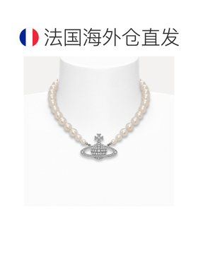 自营欧洲直邮Vivienne Westwood西太后 单层浮雕土星珍珠项链