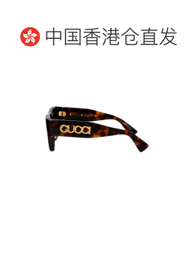 香港直邮GUCCI 女士眼镜 GG1772S007 AW2024 黑色 几何框太阳镜