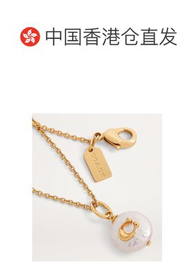 1h可退 香港直邮Coach蔻驰 女士项链 37440611107 SS2025 黄色新