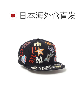 日本直邮NEW ERA 帽子 9FIFTY Team Logo Allover 海军蓝遮阳帽