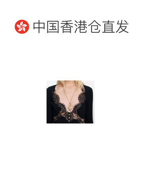 1h可退 香港直邮Self-Portrait 心形吊坠项链 RS26621N水晶