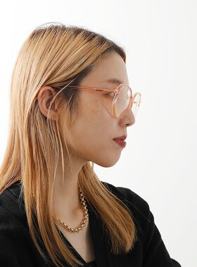 日本直邮GUCCI 眼镜 GG0258S 女士蝴蝶眼镜 单元框标志透明 006