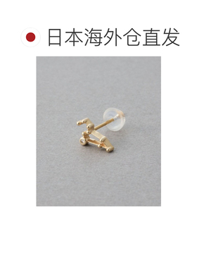 日本直邮ete 女士 狮子座K10黄金镶钻单只耳钉 77【付后1h可退】