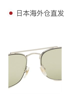 日本直邮古驰太阳镜眼镜 53 尺寸绿色银色男女 GUCCI GG1183S 004