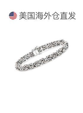 自营Ross-Simons 纯银拜占庭式手链带磁性扣 8 英寸 美国奥莱直发