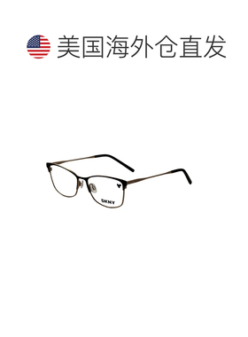自营DKNY Women's 53 mm Black Opticals - black gold 美国奥莱