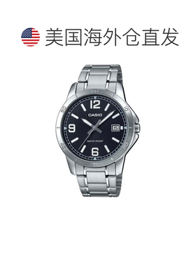 自营Casio Men’s Silver Stainless Steel Watch with Black Dia