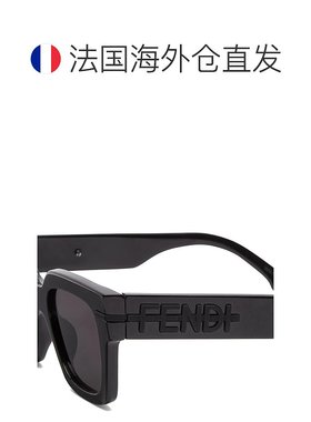 欧洲直邮Fendi芬迪Fendigraphy太阳镜黑色精致舒适长方形板材墨镜
