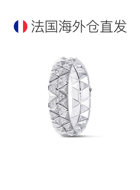 自营欧洲直邮LV路易威登 Pure V女士18K白金钻石双排手链