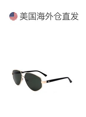 自营Guess Men's Factory 60mm Sunglasses - gold 美国奥莱直发