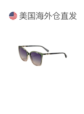 自营Longchamp女式56mm灰色太阳镜-透明灰色 美国奥莱直发
