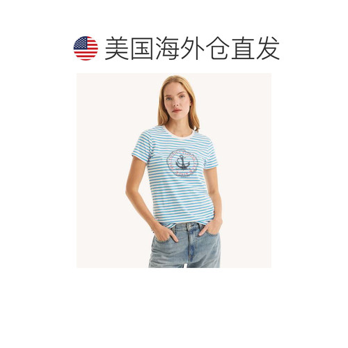 自营Nautica Womens Sailing Club Graphic T-Shirt - bright whi - 图1