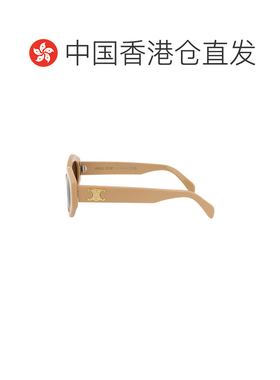 香港直邮CELINE 女士眼镜 CL40238U57E SS2024 棕色 logo标牌镜腿