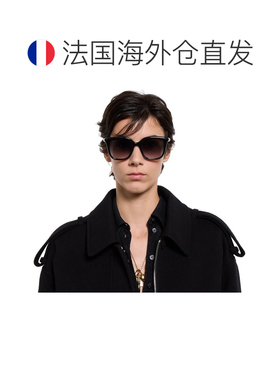 自营欧洲直邮GUCCI古驰 方形女士黑色醋酸纤维金属竹节太阳镜