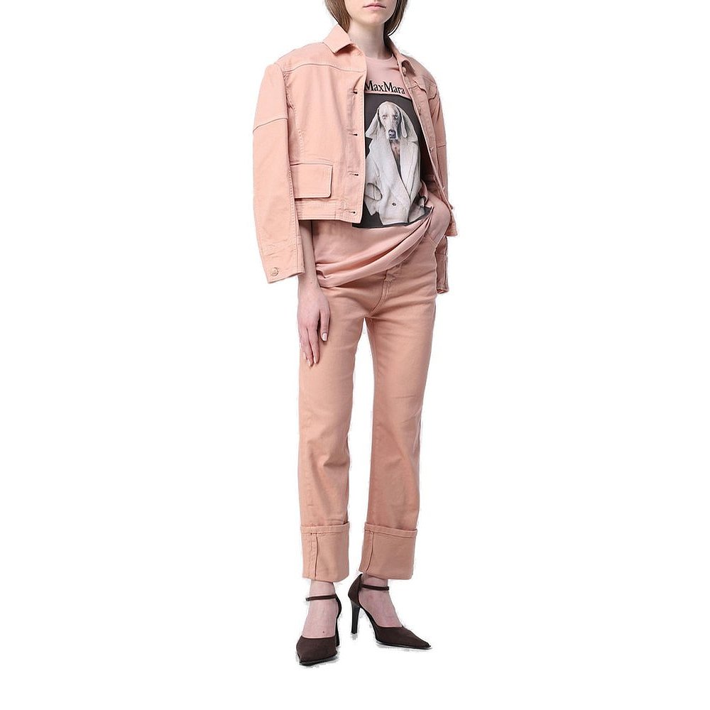 潮奢 Max Mara 麦斯玛拉 女士Max Mara 纽扣细节九分裤 - 图1