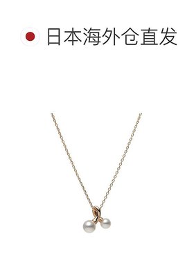 日潮跑腿Mikimoto御木本男女同款时尚项链18K玫瑰金前卫43cm珍珠