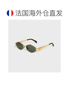 自营1h可退 欧洲直邮CELINE赛琳 女士棕色金属太阳镜正品百搭显脸