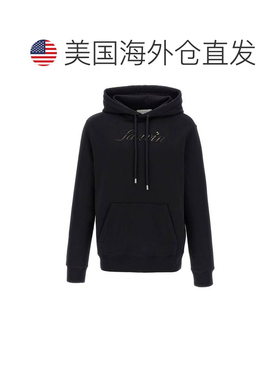 自营Lanvin Men's Logo Hoodie - black 美国奥莱直发