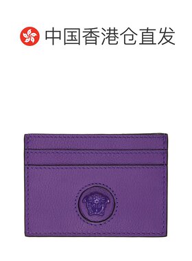 香港直邮潮奢 Versace 范思哲 女士Versace 紫色 La Medusa 卡包