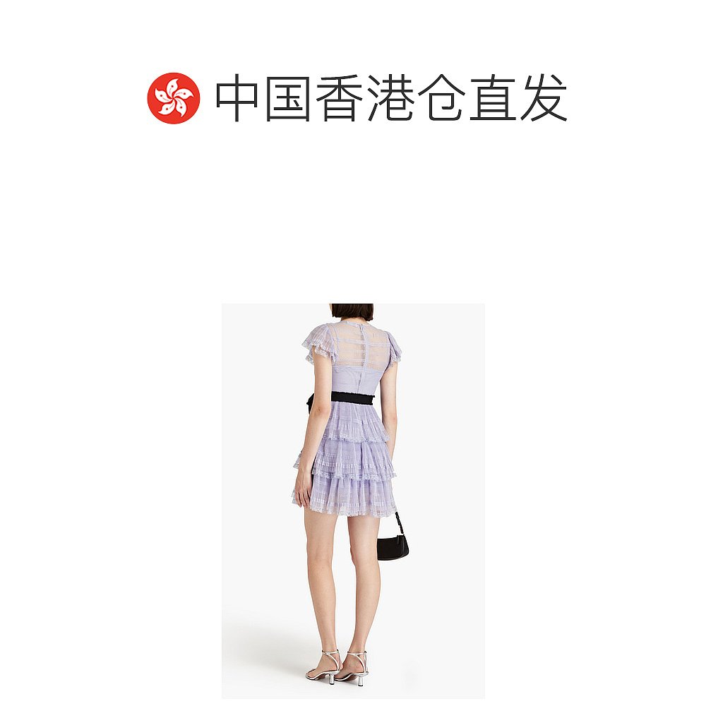 香港直邮潮奢 Red Valentino 女士point d'espirit 层叠迷你连衣 - 图1