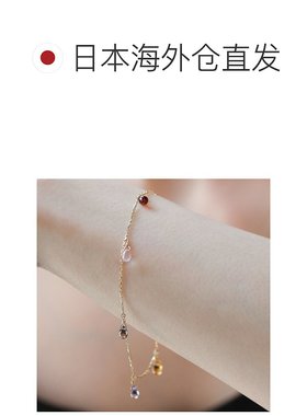 1h可退 日本直邮cui-cui多彩宝石黄金K10YG五石手链759463cuicui