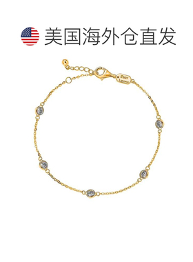自营Suzy Levian 0.75 克拉 TDW 14K 白金钻石手链 - 黄色 美国奥