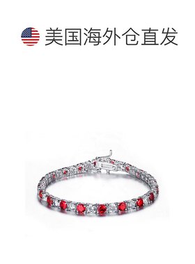 自营geneviveSterling Silver White Gold Plated with Colored C