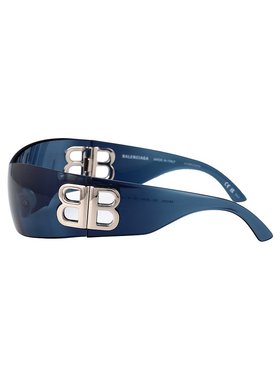 BALENCIAGA 女士眼镜 BB0359S002 SS2025 蓝色 几何形框太阳镜