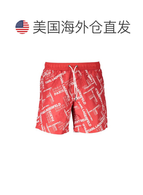 自营Karl Lagerfeld Polyester Men's Swim Men's Boxer - red 美