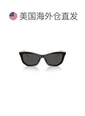 自营swarovski0Sk6057 Bold Black Acetate Cat-Eye Sunglasses w