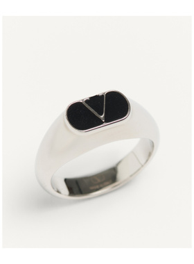 奢淘 Valentino 金属和珐琅戒指 男