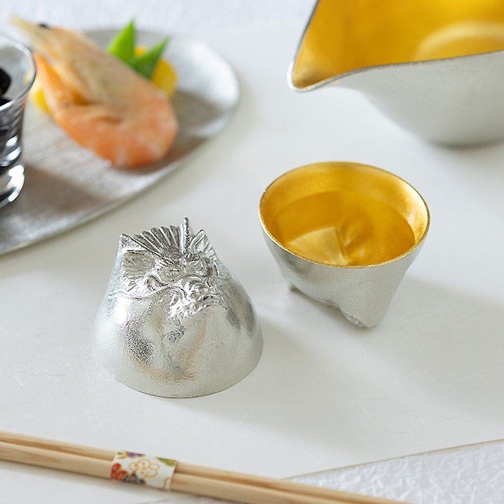 日潮跑腿NOUSAKU能作十二生肖酒杯金箔带木盒清酒锡杯手工酒具,淘宝优惠券,粉丝福利购,淘宝优惠卷