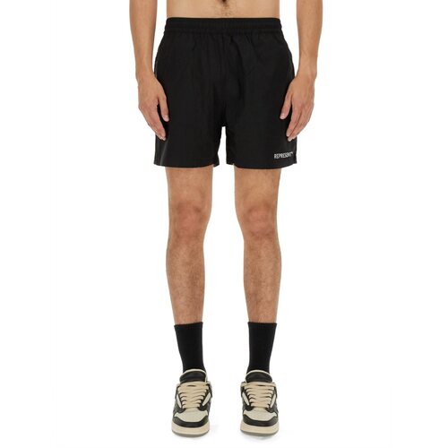 香港直邮Represent 男士短裤 MLM70401 AW2024 黑【付后1h可退】 - 图2