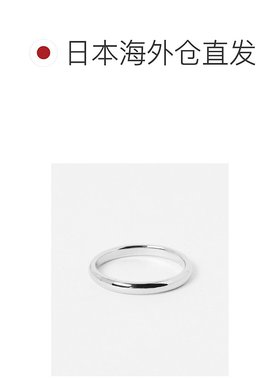 1h可退 日本直邮ete男女同款黑色宝石戒指 SV925铂金镀层设计 个