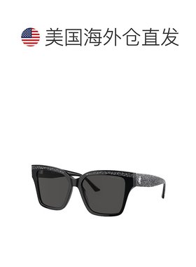 自营 Jimmy Choo JC 5003 503687 55mm 女士枕头太阳镜 - 黑色闪