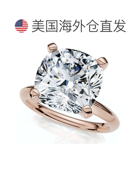 自营pompeii3经认证的 5 克拉垫形钻石订婚戒指实验室培育 14k 金