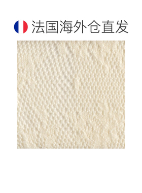 欧洲直邮自营COS 女士白色尼龙蕾丝花卉提花高筒袜袜子