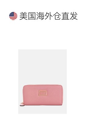 guessAbree 中号环绕式拉链钱包 - 牡丹红 【美国奥莱】直发