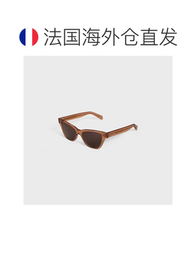 自营欧洲直邮CELINE思琳 Cat Eye S359女士透明棕色醋酸纤维太阳