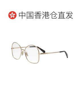 1h可退 香港直邮Celine 思琳 男士 徽标平光镜 CL50152U metal金