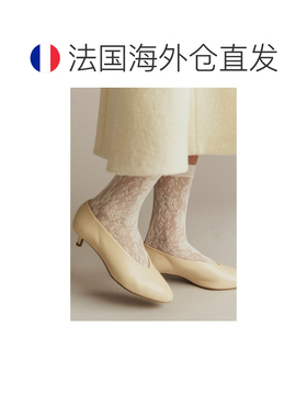 欧洲直邮自营Sezane 女士米色/黑色再生聚酰胺渔网中筒袜两双装
